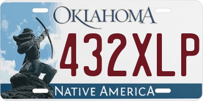 OK license plate 432XLP
