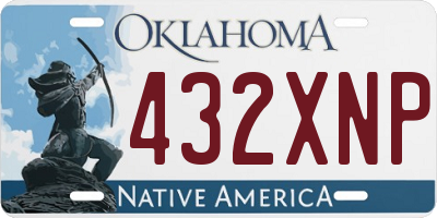 OK license plate 432XNP