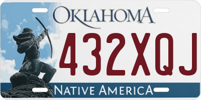 OK license plate 432XQJ