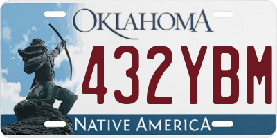 OK license plate 432YBM