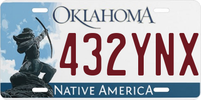 OK license plate 432YNX
