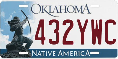 OK license plate 432YWC