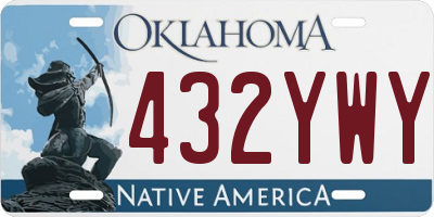 OK license plate 432YWY