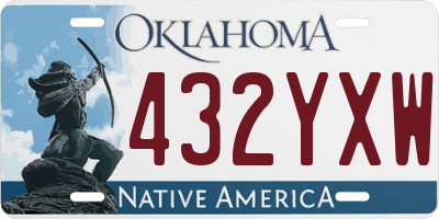 OK license plate 432YXW
