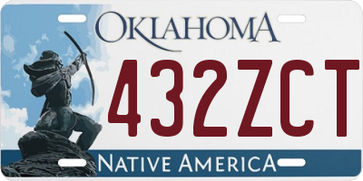 OK license plate 432ZCT