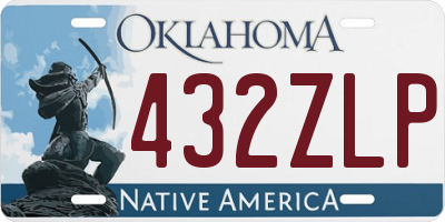 OK license plate 432ZLP