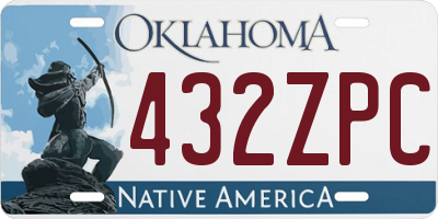 OK license plate 432ZPC