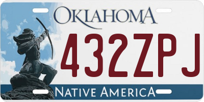 OK license plate 432ZPJ