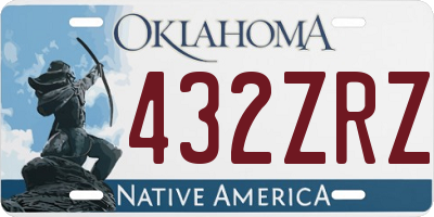 OK license plate 432ZRZ