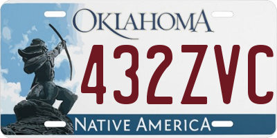 OK license plate 432ZVC