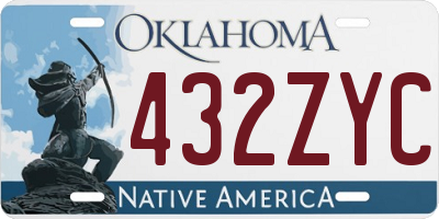 OK license plate 432ZYC
