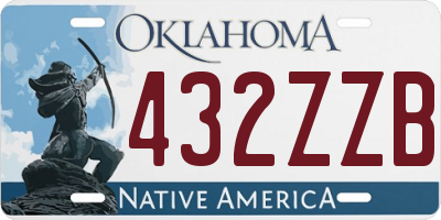 OK license plate 432ZZB