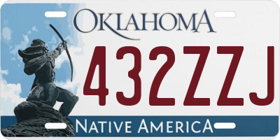 OK license plate 432ZZJ