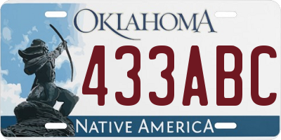 OK license plate 433ABC