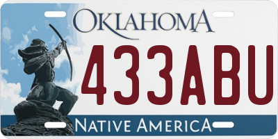 OK license plate 433ABU