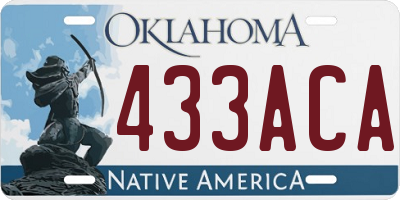 OK license plate 433ACA