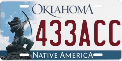 OK license plate 433ACC