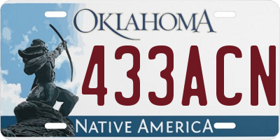 OK license plate 433ACN