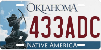 OK license plate 433ADC