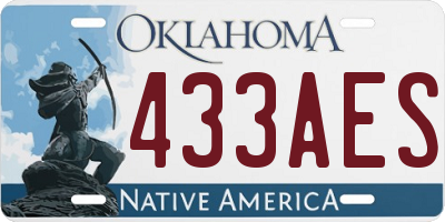 OK license plate 433AES