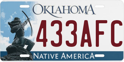 OK license plate 433AFC