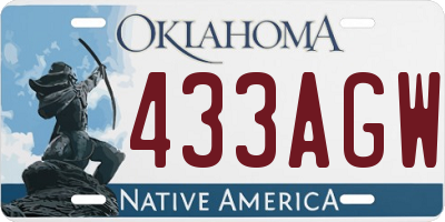 OK license plate 433AGW