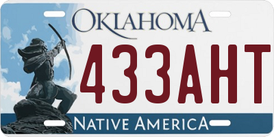 OK license plate 433AHT