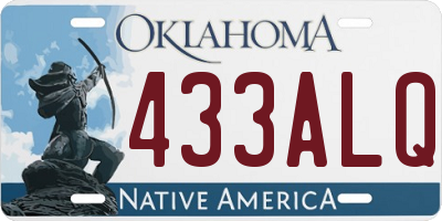 OK license plate 433ALQ