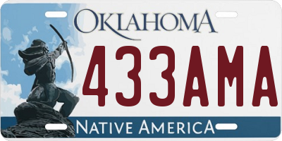 OK license plate 433AMA
