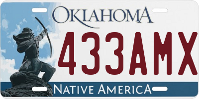 OK license plate 433AMX