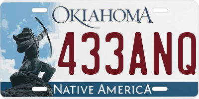 OK license plate 433ANQ