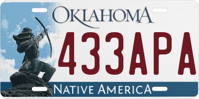 OK license plate 433APA
