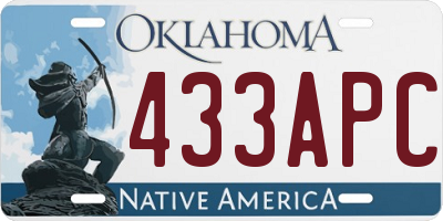 OK license plate 433APC