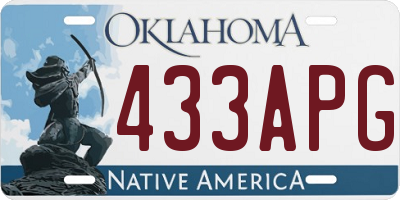 OK license plate 433APG