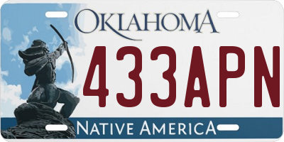 OK license plate 433APN