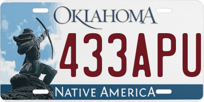 OK license plate 433APU