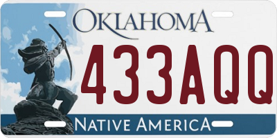 OK license plate 433AQQ