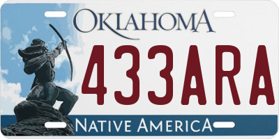 OK license plate 433ARA