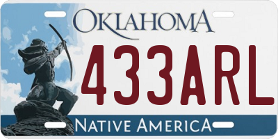 OK license plate 433ARL
