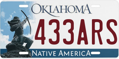 OK license plate 433ARS