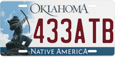 OK license plate 433ATB