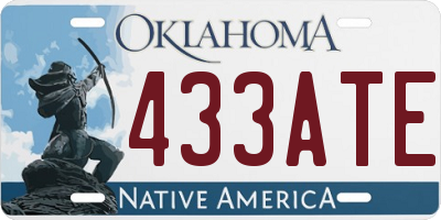 OK license plate 433ATE