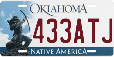 OK license plate 433ATJ