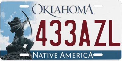 OK license plate 433AZL