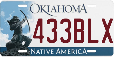 OK license plate 433BLX
