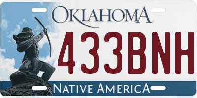 OK license plate 433BNH
