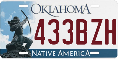 OK license plate 433BZH