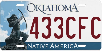 OK license plate 433CFC