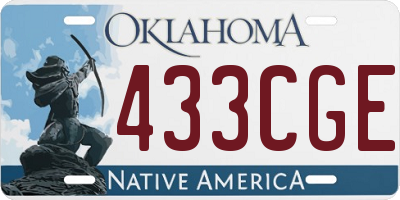 OK license plate 433CGE