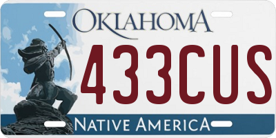 OK license plate 433CUS